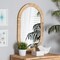 Baxton Studio Bella Modern Bohemian Natural Brown Mahognay Wood and Natural Rattan Oval Mirror 226-13097-ZORO - alternate 2